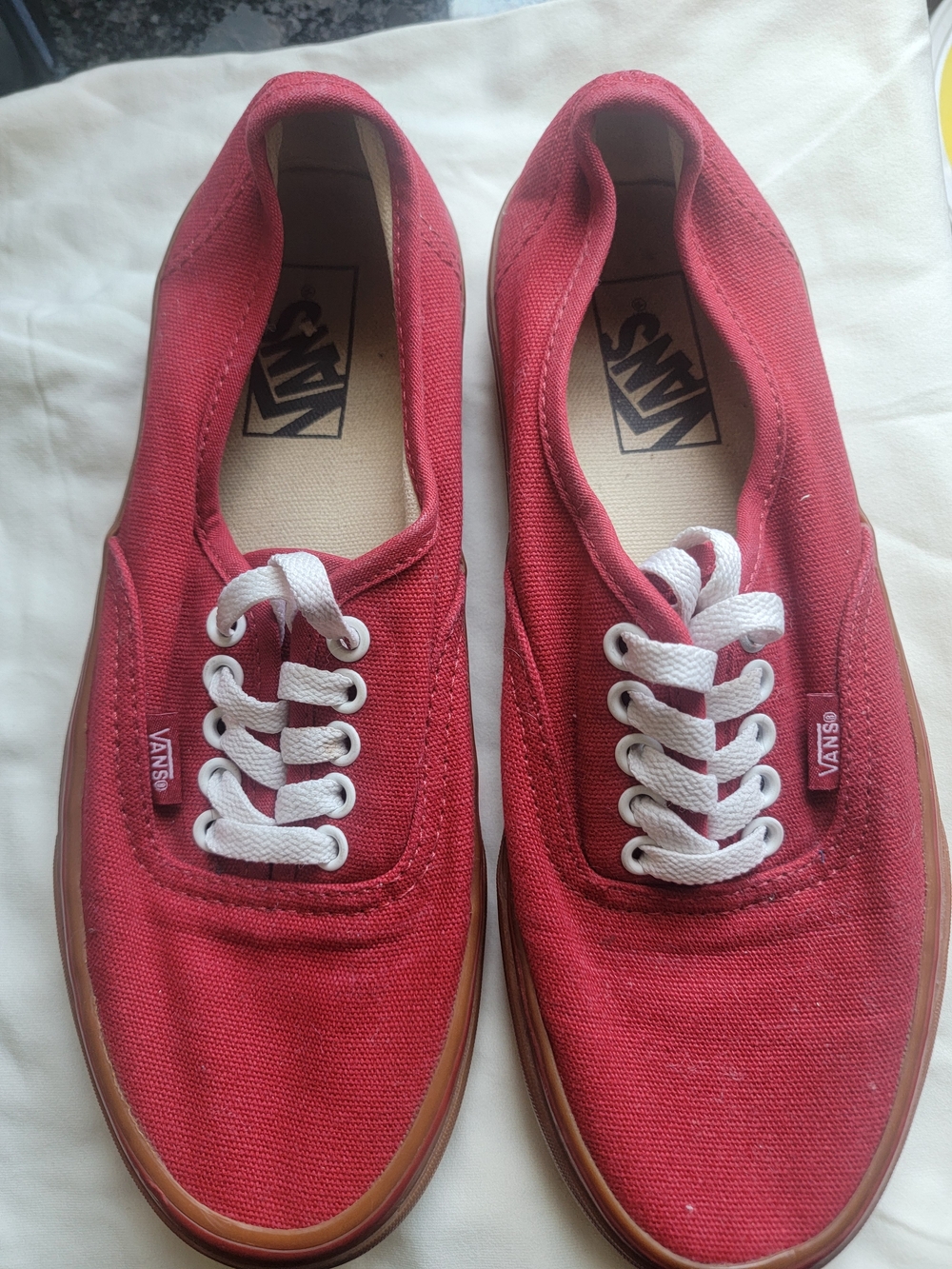 Vans Men's 7 Women's 8 1/2 Authentic Canvas Sneakers in Red